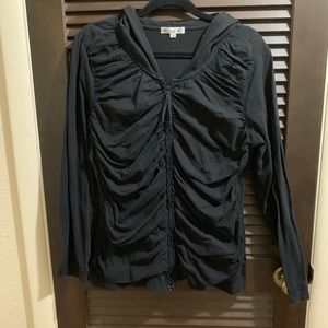 Lightweight black zip-up hoodie